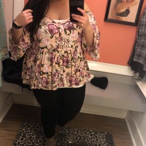 Torrid size 1 floral blouse